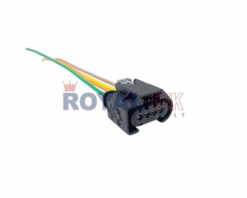 FICHA DE CONEXION ROYALTEK 4 VIAS (CUATRO) BOBINA IGNICION VOLKSWAGEN UP-GOL SENSOR PRESION ACEITE M. BENZ - VENTA EN PAQUETES DE 5 UNIDADES ---